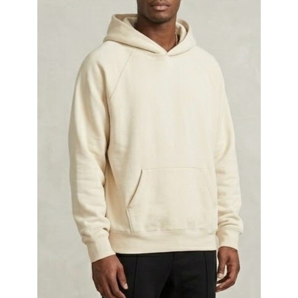 Fear of God FOG Essentials Classic Cotton Fleece Pullover Sweatshirt Hoodie SZ M